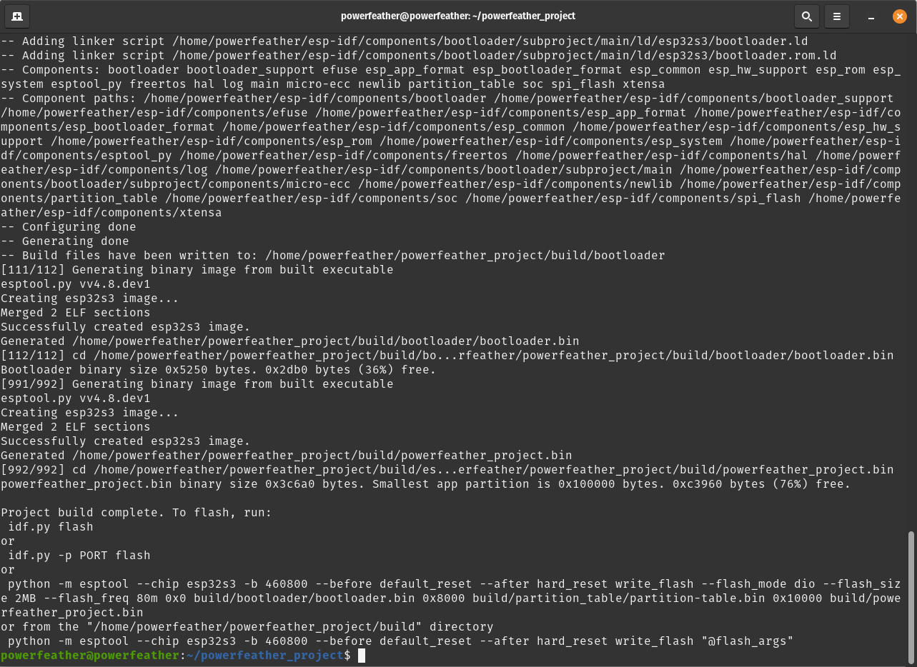 Building ESP-IDF sample project