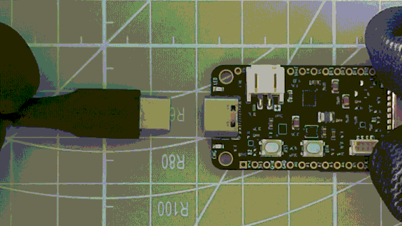 ESP32-S3 PowerFeather LED blinking